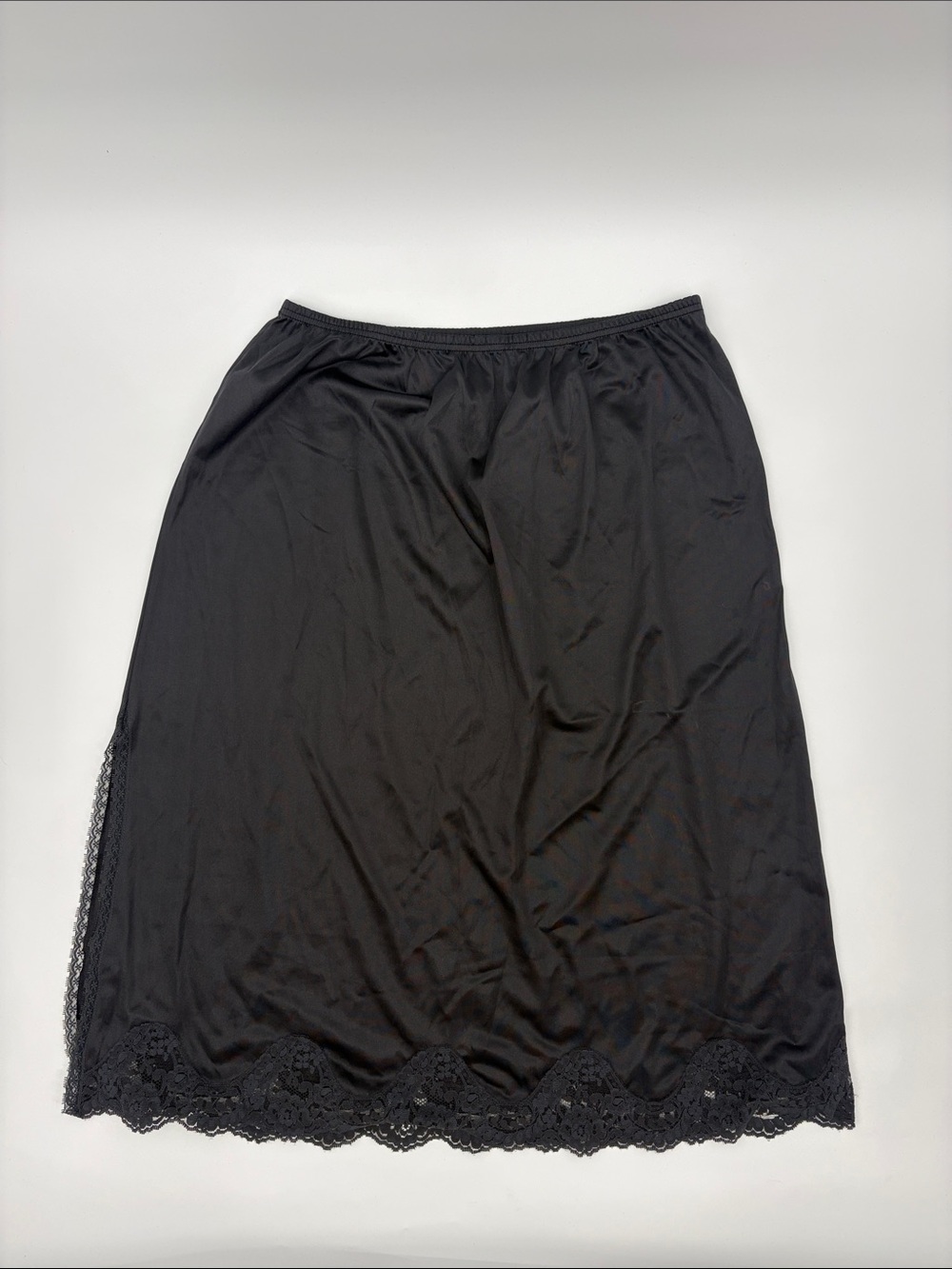 Body Lites for J.C. Penny Black Lace Hem Half Slip Skirt Size L